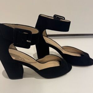 Pelle Moda Black Suede Heels